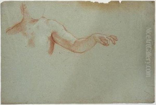 Two Sheets Of Studies: Oil Painting by Carlo Maratta or Maratti