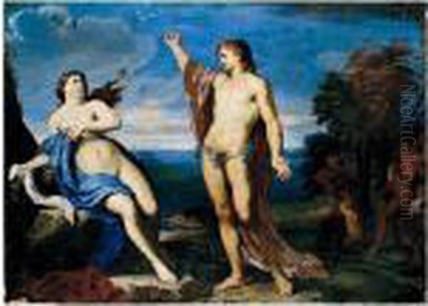 Bacchus And Ariadne Oil Painting by Carlo Maratta or Maratti