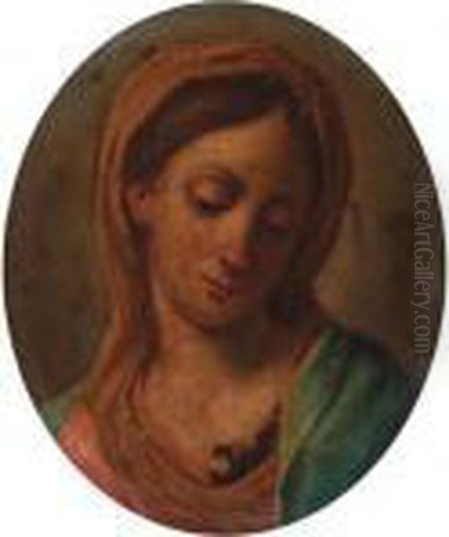 The Madonna Oil Painting by Carlo Maratta or Maratti