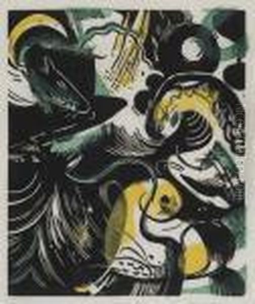 Schopfungsgeschichte Ii Oil Painting by Franz Marc