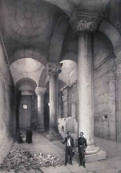 Interior of the Golden Gate in Jerusalem, illustration from Souvenirs de Jerusalem by Contre-Amiral Paris, engraved by Hubert Clerget 1818-99 and Jules Gaildrau 1816-98 Oil Painting by Paris