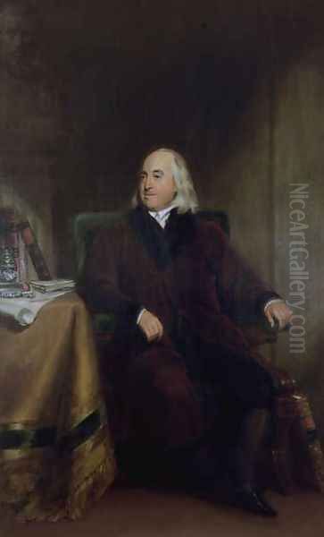 Jeremy Bentham, c.1829 Oil Painting by Henry William Pickersgill