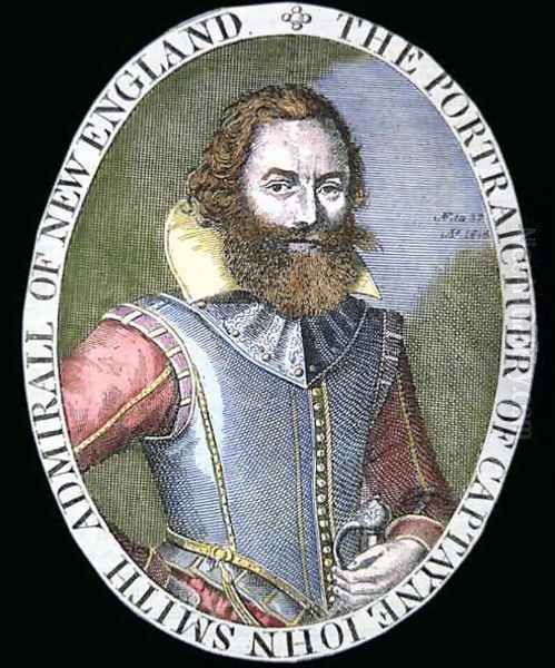 Captain John Smith 1580-1631 Oil Painting by Simon de Passe