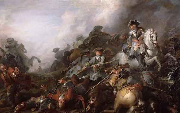 The Cavalry Charge Oil Painting by Charles Parrocel