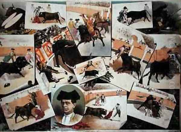 The Bullfighting Season of 1885 Oil Painting by J. Palacios