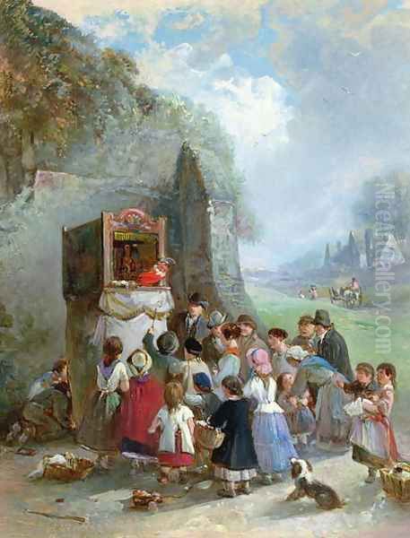 Punch and Judy Oil Painting by John Anthony Puller