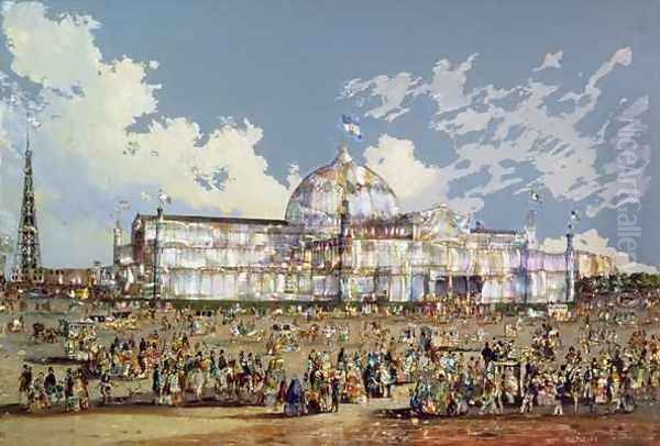 Crystal Palace, New York, c.1850 Oil Painting by W.S Parkes