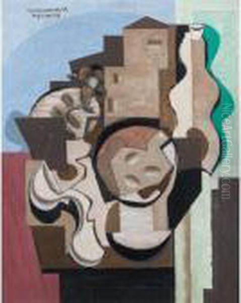 Hyeres I Oil Painting by Louis Marcoussis