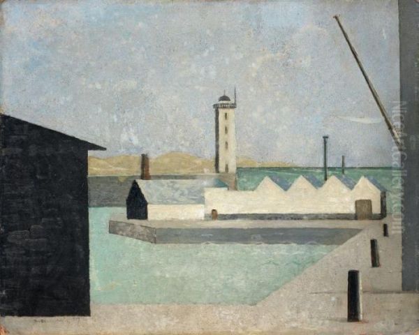 Paysage De Kerity Oil Painting by Louis Marcoussis