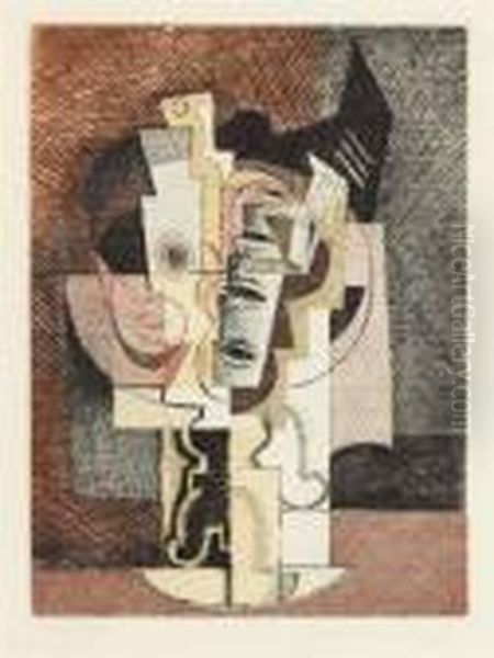 La Table Oil Painting by Louis Marcoussis