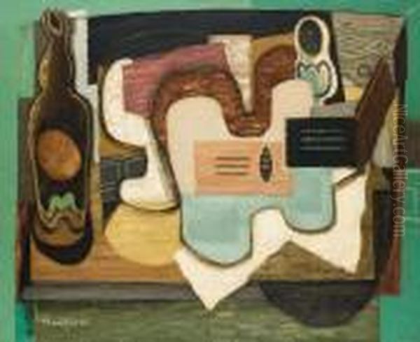 La Cithare Oil Painting by Louis Marcoussis