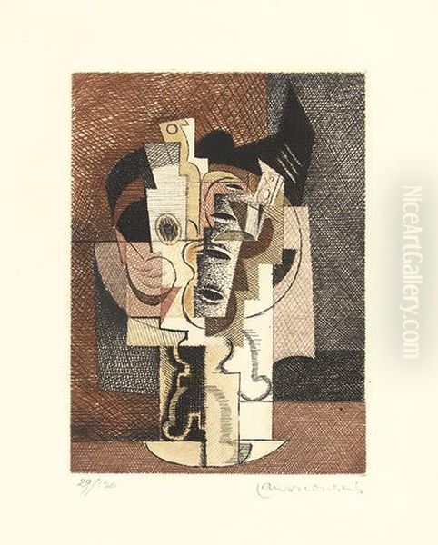 La Table. Oil Painting by Louis Marcoussis