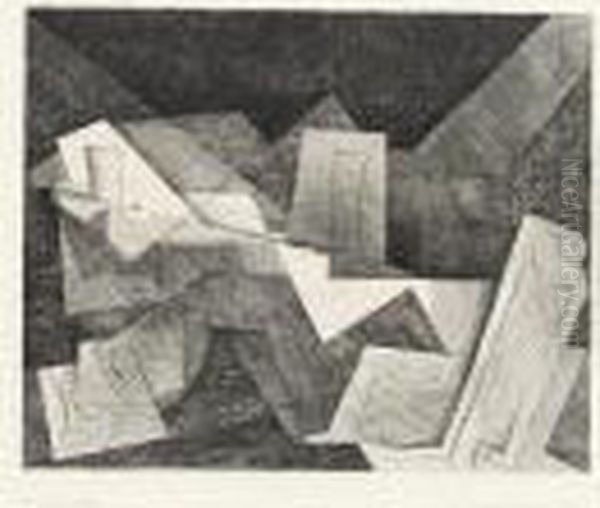 Planches De Salut, N. 4 (m. 71) Oil Painting by Louis Marcoussis