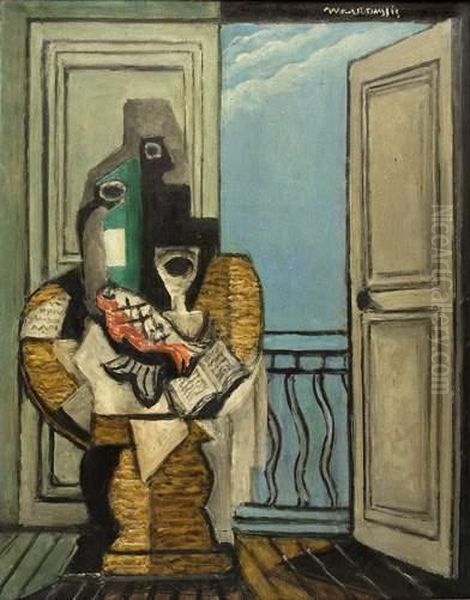 Nature Morte A La Fenetre Oil Painting by Louis Marcoussis