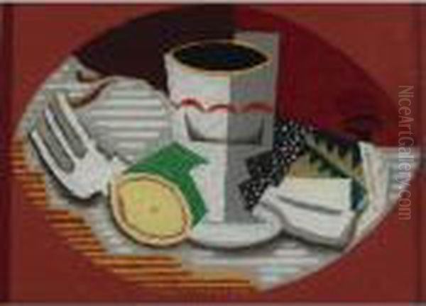 Nature Morte A La Fourchette Oil Painting by Louis Marcoussis