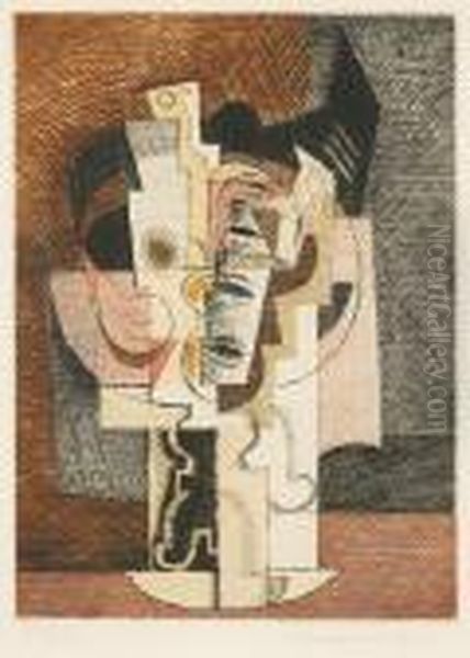 La Table Oil Painting by Louis Marcoussis