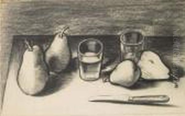 Poires Et Verres Oil Painting by Louis Marcoussis