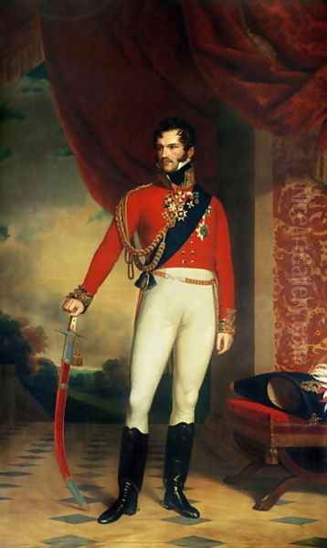 The Prince of Orange, later King William II of the Netherlands 1792-1849 Oil Painting by Nicholas Pieneman