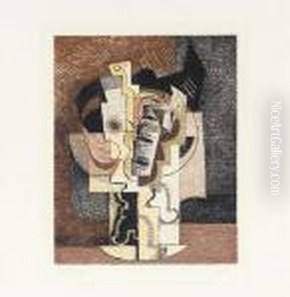 La Table Oil Painting by Louis Marcoussis