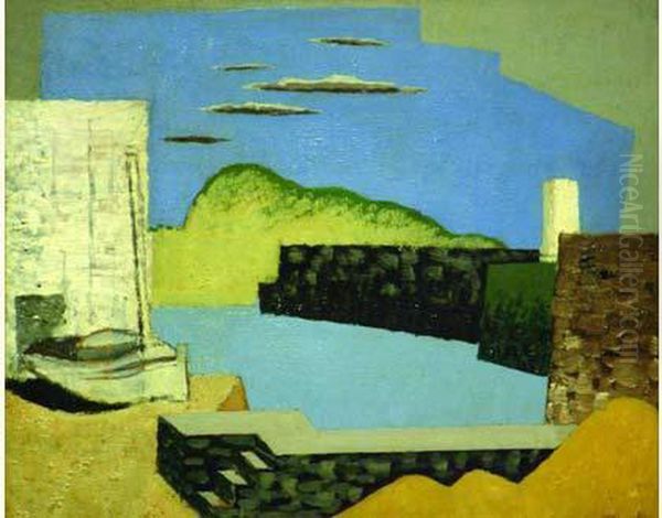 Paysage De Kerity Oil Painting by Louis Marcoussis