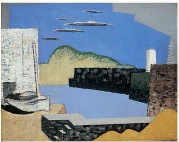 Paysage De Kerity Oil Painting by Louis Marcoussis