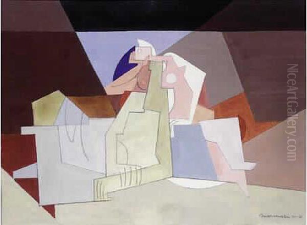 Sans Titre Oil Painting by Louis Marcoussis