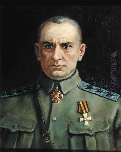 Supreme Ruler and Russian Admiral A. Kolchak 1874-1920 Oil Painting by Sergei Varlenovich Pen