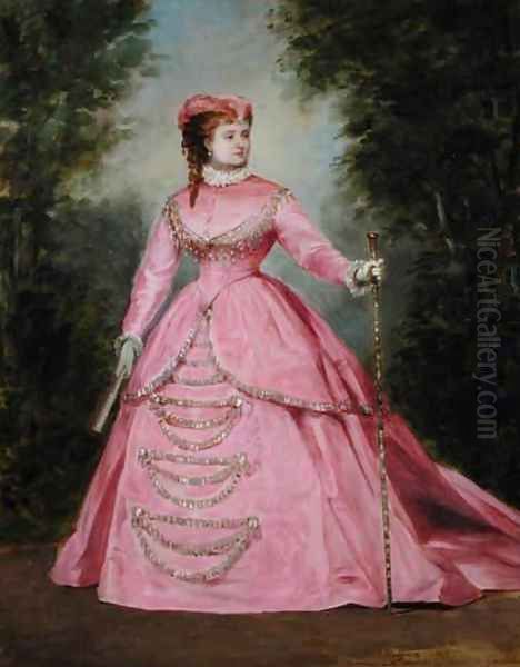 Hortense Schneider 1838-1920 1868 Oil Painting by Alexis Joseph Perignon