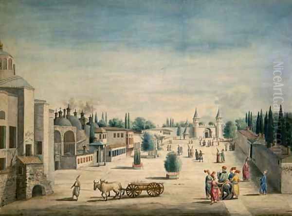 The Sultans Palace, Constantinople 180-75 Oil Painting by J. Payne