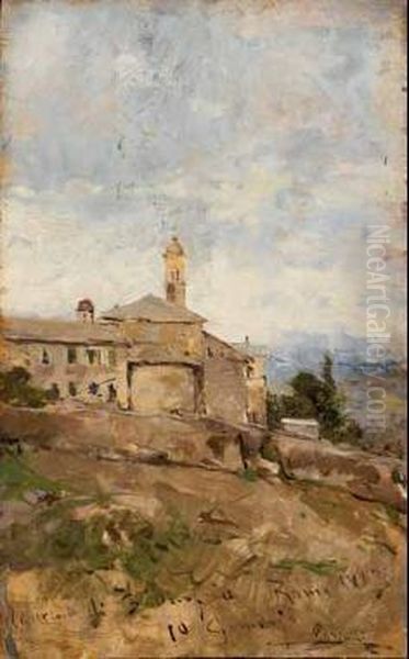 Convento S. Onofrio A Roma Oil Painting by Pompeo Mariani