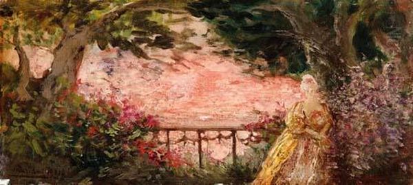 In Giardino Oil Painting by Pompeo Mariani