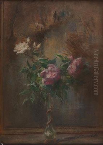 Rose Alla Finestra Oil Painting by Pompeo Mariani