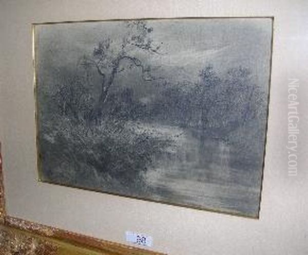 Paesaggio Lacustre Oil Painting by Pompeo Mariani