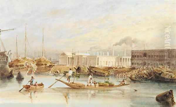 The New Mint, Calcutta Oil Painting by William Prinsep