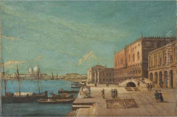 The Doge's Palace And The Bacino San Marco Oil Painting by Michele Marieschi