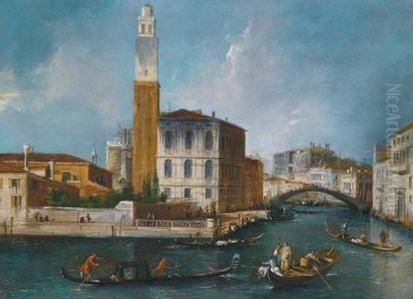 Il Canale Grande A Venezia Con Palazzo Labia E Cannaregio Oil Painting by Michele Marieschi