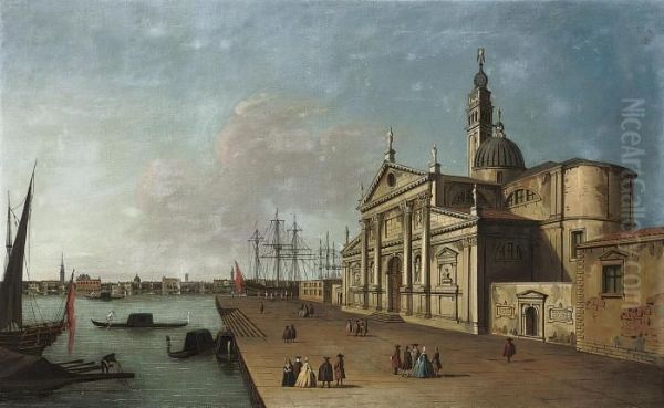 The Bacino, Venice, With San Giorgio Maggiore, Looking Towards Theriva Degli Schiavone Oil Painting by Michele Marieschi