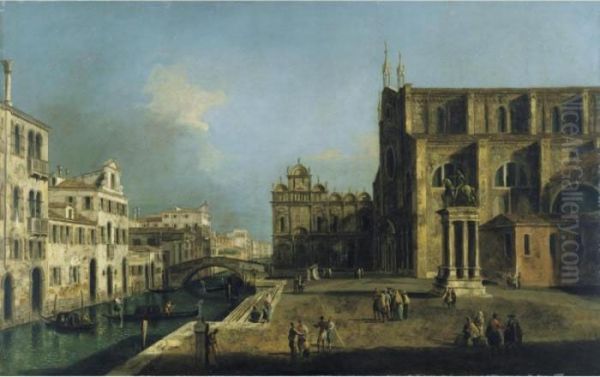 View Of Campo Ss.giovanni E Paolo, Venice Oil Painting by Michele Marieschi