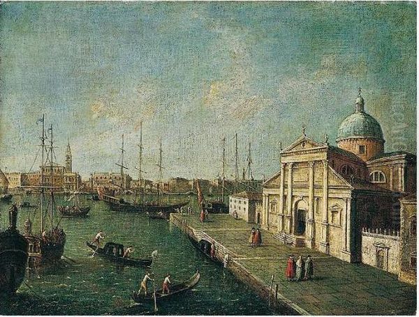 Venice, A View Of San Giorgio 
Maggiore With The Bacino Beyond And The Riva Degli Schiavoni In The 
Distance, Looking North Oil Painting by Michele Marieschi