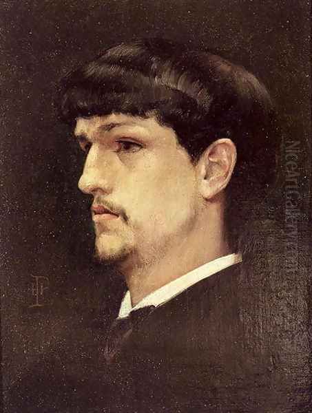 Claude Debussy 1862-1918 1886 Oil Painting by Henri Ludovic Marius Pinta