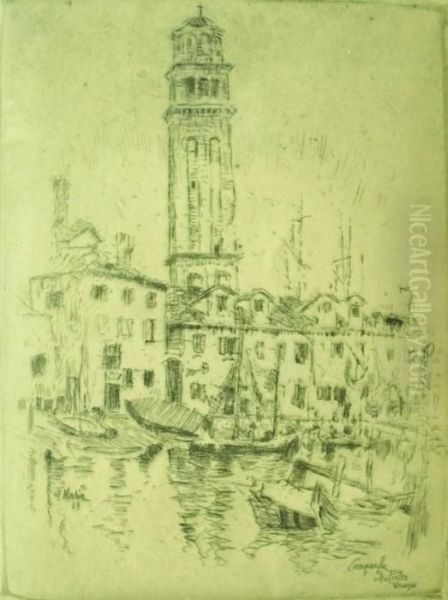 ''campanile, 
Sta Pietra, 
Venezia'' Oil Painting by John Marin