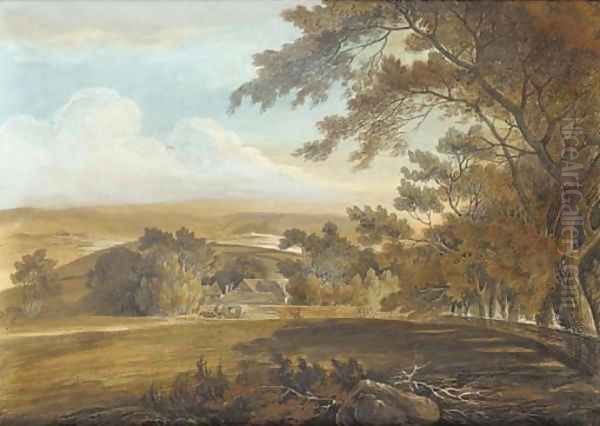 A horse drawn carriage Oil Painting by William Payne