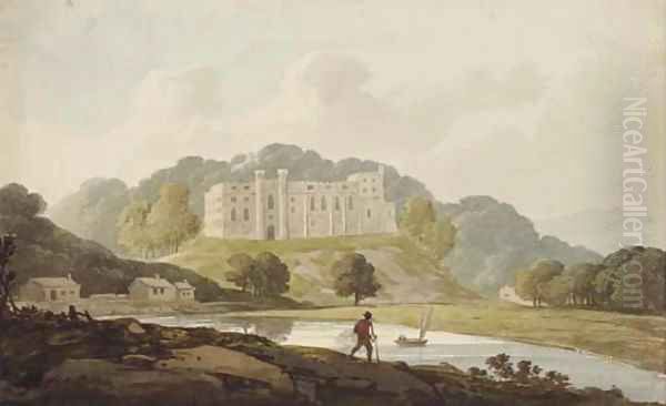 A landscape with castle Oil Painting by William Payne