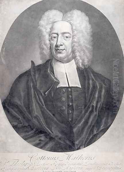 Cotton Mather 1663-1728 Oil Painting by Pelham, Peter