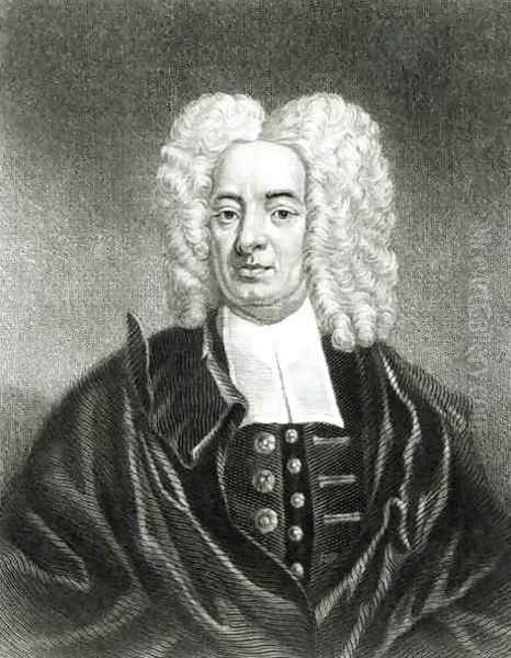 Cotton Mather 1663-1728 engraved by Charles Edward Wagstaff b.1808 and J. Andrews Oil Painting by Pelham, Peter