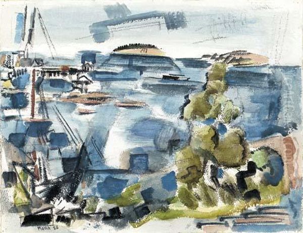 Pertaining To Stonington Harbor, Maine No. 5 Oil Painting by John Marin