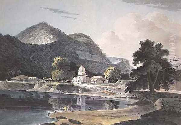 Ramghur in the Boujipoor District Oil Painting by Capt. Frederick Parr