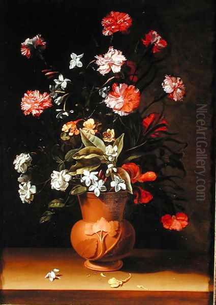 Still life with flowers Oil Painting by Jean Picart