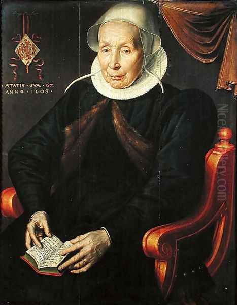 Portrait of an Elderly Woman, 1603 Oil Painting by Aert Pietersz