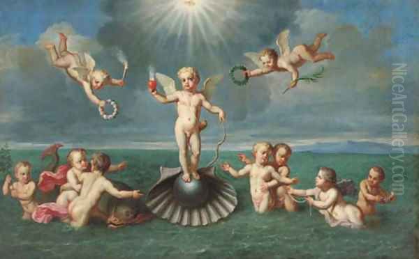 Triumph of Cupid Oil Painting by James Parmentier